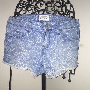 Aeropostale, light wash jean shorts.